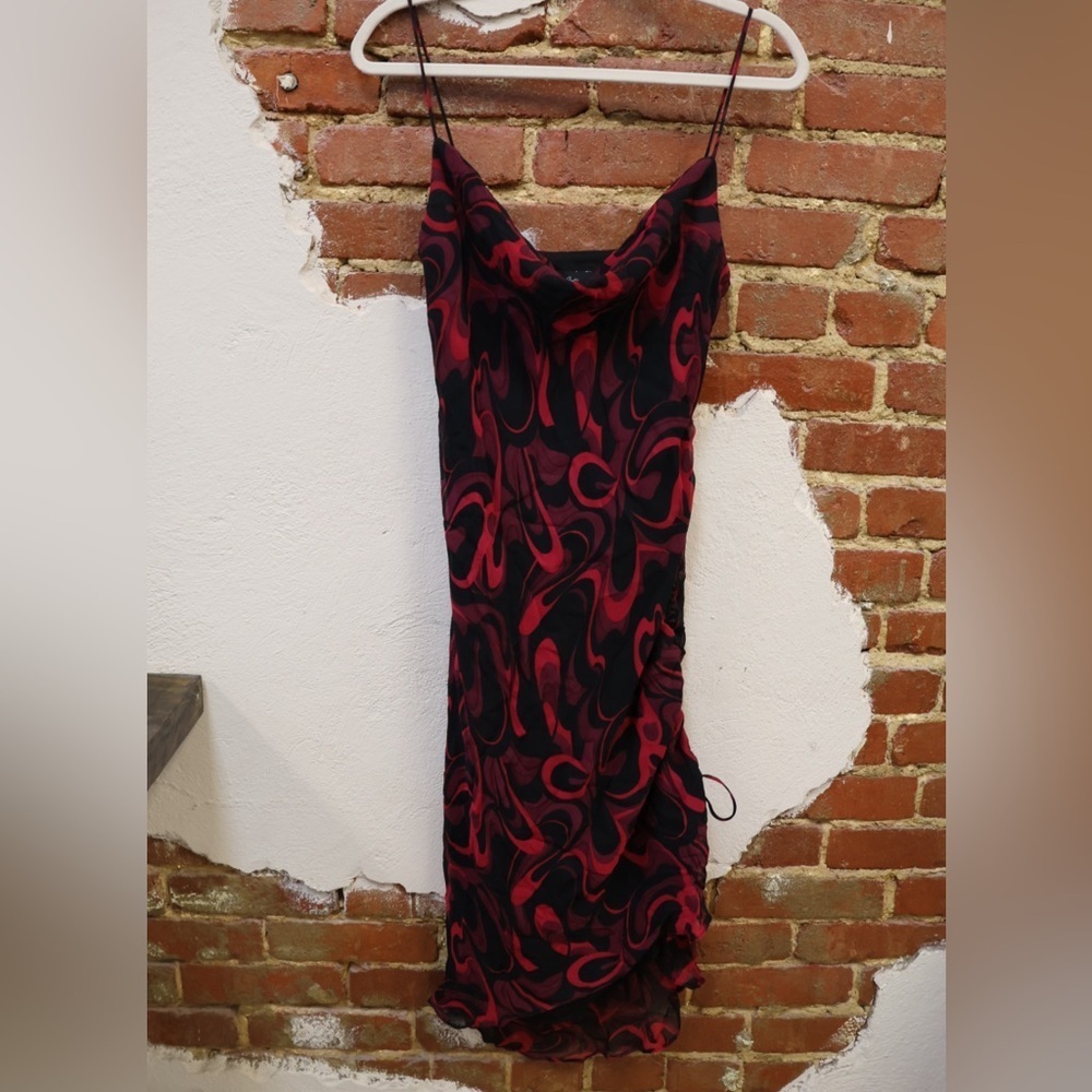 Arden B 100% silk thin strap slip dress